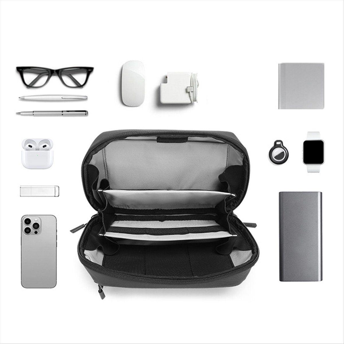 Tech Accessories Travel Organizer Pouch - ☶ ❈ ＊ ♥ AC1579-Водонепроницаемый многослойный