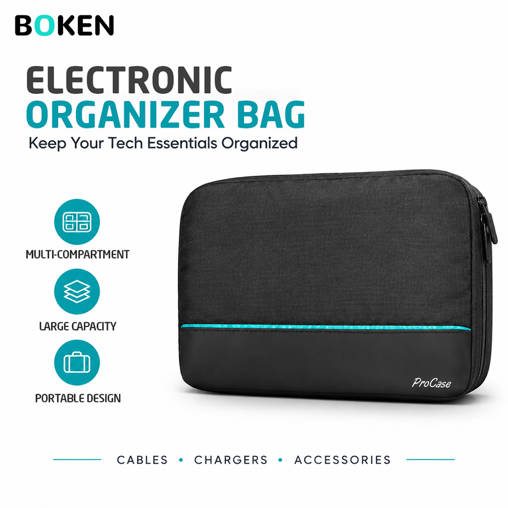 Tech Accessories Travel Organizer Pouch - Сумка-органайзер для электроники и аксессуаров, портативный